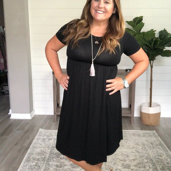 ALWAYS YOURS MIDI DRESS - BLACK - Picture 1 of 1